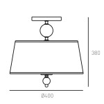 Lampa sufitowa 3-punktowa Cancun C03957WH w kolorze białym, o średnicy 400 mm i wysokości 380 mm. Posiada cylindryczny klosz z dekoracyjnymi kulkami na zawieszeniu. Prosta, elegancka forma, idealna do nowoczesnych wnętrz.