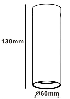 Lampa sufitowa Manacor H13 1-punktowa w kolorze białym i złotym. Cylindryczny kształt o wysokości 130 mm i średnicy 60 mm. Prosty design, idealna do nowoczesnych wnętrz.