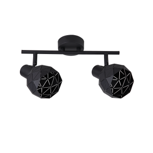 Reus lampa sufitowa (spot) 2-punktowa czarna LP-8069/2WS BK