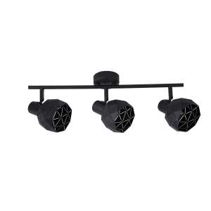 Reus lampa sufitowa (spot) 3-punktowa czarna LP-8069/3WS BK