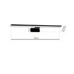 Czarny kinkiet Shine LED IP44, 1-punktowy, o wymiarach 80 cm długości i 4 cm szerokości. Montaż ścienny, minimalistyczny design. Wysokość 11,5 cm. Idealny do oświetlenia wnętrz w strefach mokrych.