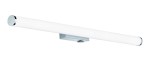 Kinkiet LED Mattimo IP44 w kolorze chromu, o długości 80 cm i mocy 8,6 W. Posiada prostokątną podstawę oraz dwa okrągłe końce, z mlecznym kloszem zapewniającym równomierne rozproszenie światła. Idealny do łazienek lub wnętrz.