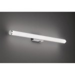 Kinkiet LED Mattimo w kolorze chromu, o długości 80 cm i mocy 8,6W. Posiada prostą, cylindryczną formę z białym kloszem, montowany na ścianie. Odporny na wilgoć (IP44), idealny do łazienek i innych wilgotnych pomieszczeń.