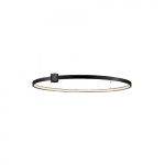 Lampa sufitowa LED Ring D60 o mocy 35W w kolorze czarnym, w kształcie okręgu. Zawieszenie na suficie, z widocznym źródłem światła wzdłuż krawędzi. Prosty, nowoczesny design.