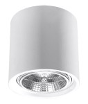 Lampa sufitowa Kalu 1-punktowa z ceramicznym, białym kloszem. Okrągły kształt, z widoczną żarówką w dolnej części. Klosz gładki, matowy, montowany na suficie, skierowany w dół. Idealna do nowoczesnych aranżacji wnętrz.