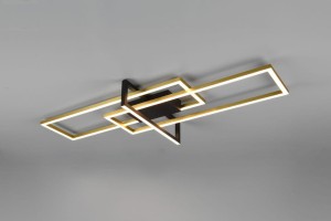 Salinas LED lampa sufitowa 3-punktowa mosiądz/czarna 620310308