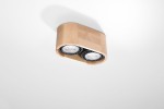 Basic lampa sufitowa 2-punktowa drewno SL.0914