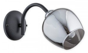 Katla kinkiet 1-punktowy czarny/grafit O3060 K1 CZA + CH