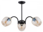 Katla żyrandol 3-punktowy czarny/bursztyn O3063 W3 CZA + ZL