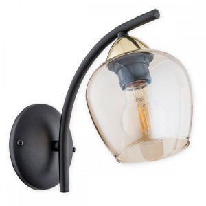 Maral kinkiet 1-punktowy czarny/bursztyn O3070 K1 CZA + ZL