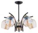 Maral żyrandol 5-punktowy czarny/bursztyn O3075 W5 CZA + ZL