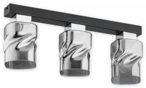 Meru lampa sufitowa 3-punktowa czarna/grafit O2963 P3 CZA + CH
