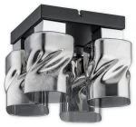 Meru lampa sufitowa 4-punktowa czarna/grafit O2965 P4 CZA + CH