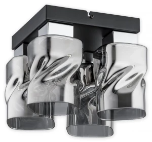 Meru lampa sufitowa 4-punktowa czarna/grafit O2965 P4 CZA + CH