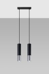 Loopez lampa wisząca 2-punktowa czarna/chrom SL.0941