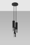 Loopez lampa wisząca 3-punktowa czarna/chrom SL.0943