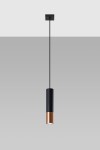 Loopez lampa wisząca 1-punktowa czarna/miedź SL.0946