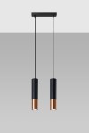 Loopez lampa wisząca 2-punktowa czarna/miedź SL.0947