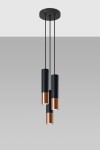 Loopez lampa wisząca 3-punktowa czarna/miedź SL.0949