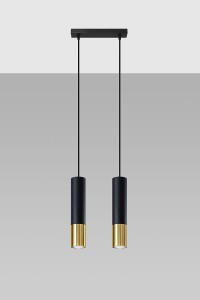 Loopez lampa wisząca 2-punktowa czarna/złota SL.0953