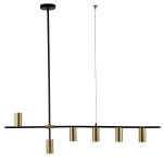 Arizona lampa wisząca 6-punktowa LP-074/6PL BK/GD