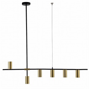 Arizona lampa wisząca 6-punktowa LP-074/6PL BK/GD