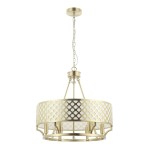 Verno Old Gold lampa wisząca 6-punktowa złota