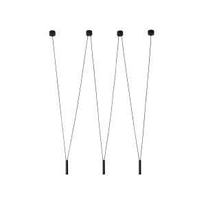 Viva III Nero lampa wisząca 3-punktowa czarna