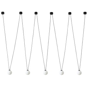 Movo V lampa wisząca 5-punktowa czarna