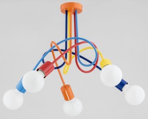 Tango lampa wisząca 5-punktowa multikolor 28265