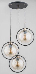 Seldi lampa wisząca 3-punktowa czarna/złota 62177