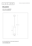 Lampa wisząca Orlando, 1-punktowa, czarna, o wysokości 42 cm i średnicy 10 cm. Prosta, cylindryczna forma z metalowym mocowaniem, zawieszona na cienkim kablu, idealna do nowoczesnych wnętrz.