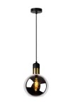 Julius D20 lampa wisząca 1-punktowa czarna/dymiona 34438/20/65
