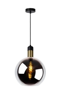 Julius D28 lampa wisząca 1-punktowa czarna/dymiona 34438/28/65