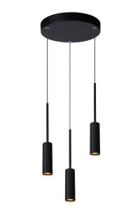Tubule LED lampa wisząca 3-punktowa czarna 24401/21/30