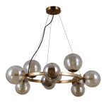 Montora lampa wisząca 11-punktowa mosiądz PND-30223-11A