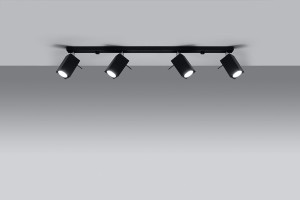 Merida lampa sufitowa (spot) 4-punktowa czarna SL.0459