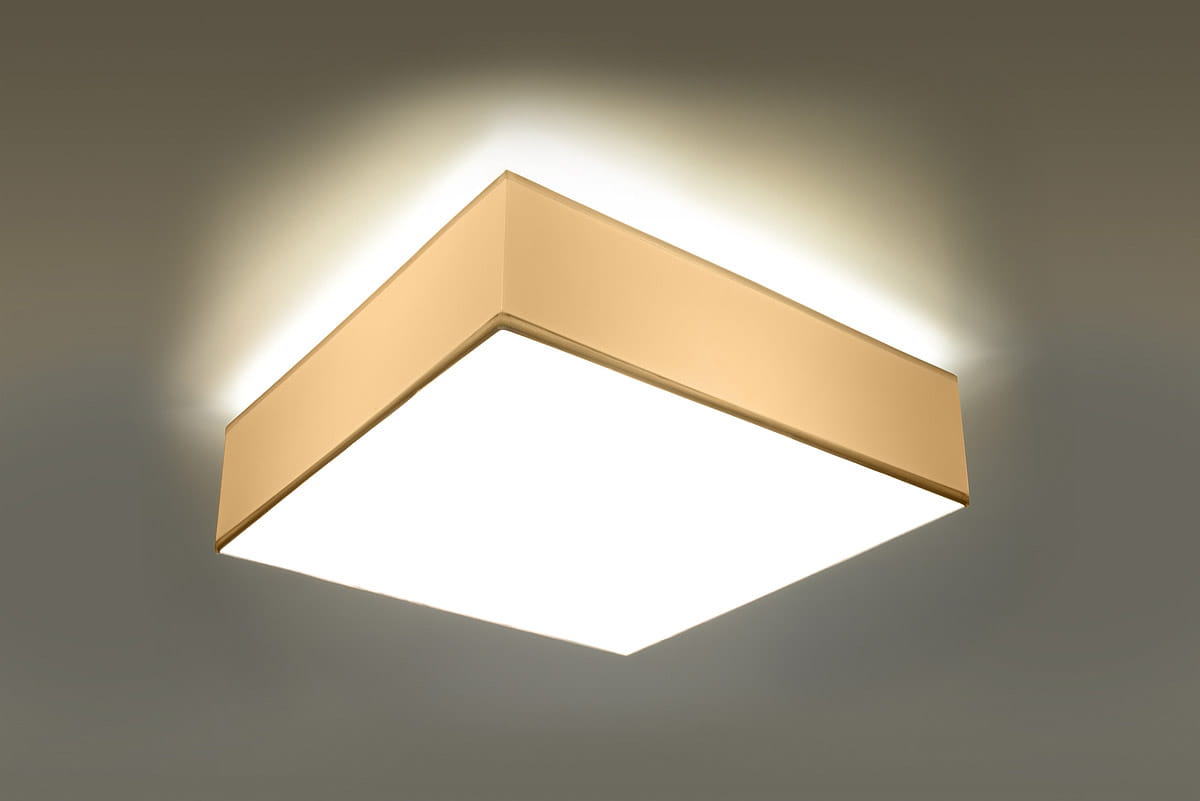 Lampa sufitowa Horus 35, 2-punktowa, w kolorze białym. Posiada prostokątną, płaską obudowę z delikatnie zaokrąglonymi krawędziami. Zamontowana na suficie, emituje równomierne światło, idealna do nowoczesnych wnętrz.