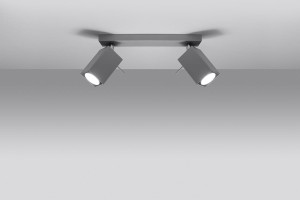 Merida lampa sufitowa (spot) 2-punktowa szara SL.0456