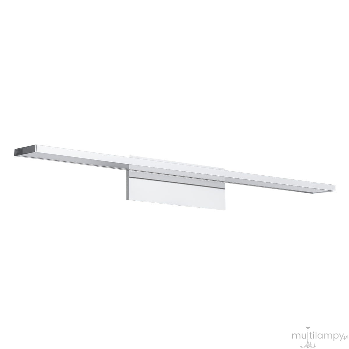 Elena LED kinkiet 1-punktowy MB14402-01M CH w kolorze chromu, o prostokątnym kształcie. Produkt zamontowany na ścianie, z długim, płaskim źródłem światła. Idealny do nowoczesnych wnętrz, oferujący minimalistyczny design.