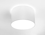 Lampa sufitowa Cameron 3-punktowa w kolorze białym, cylindryczna, z matowym wykończeniem. Widok z dołu, ukazujący równomierne źródło światła. Idealna do nowoczesnych wnętrz, montowana na suficie.