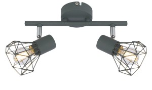 Verve lampa sufitowa (spot) 2-punktowa szara 92-60976